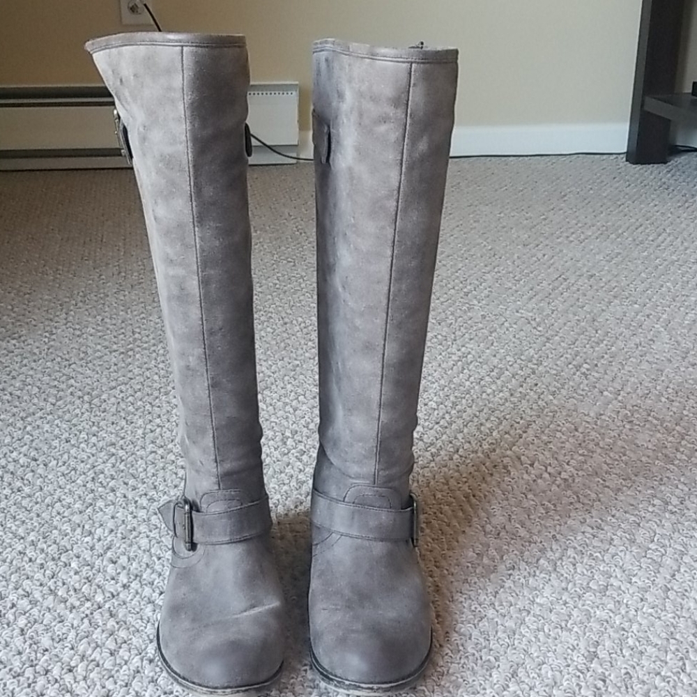 Women's calf high zipper accent boots 8.5
